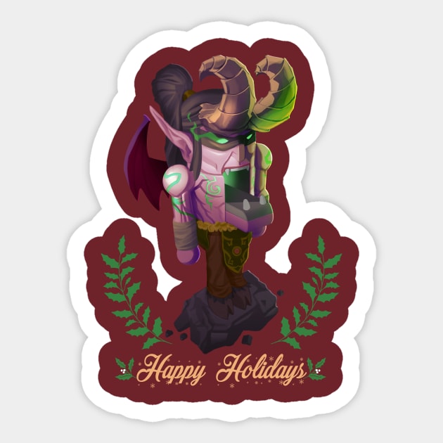 Illidan Holiday Nutcracker Sticker by JorgeChiliVargas